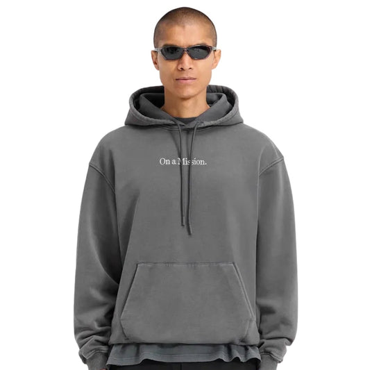 247 Represent On A Mission Hoodie - Aged Black