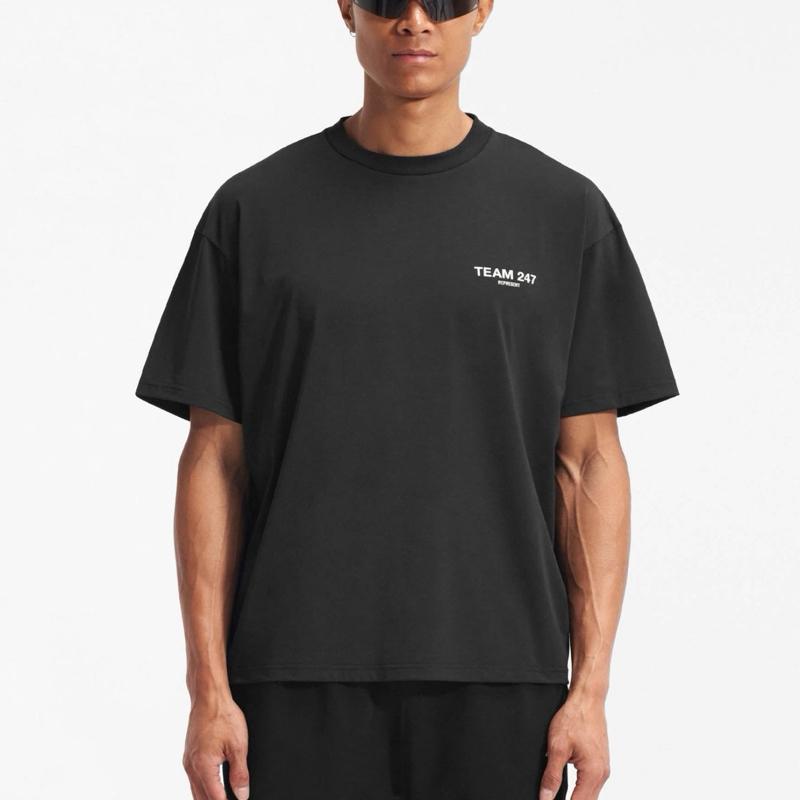 247 Represent Running Oversized Tee - Team Black