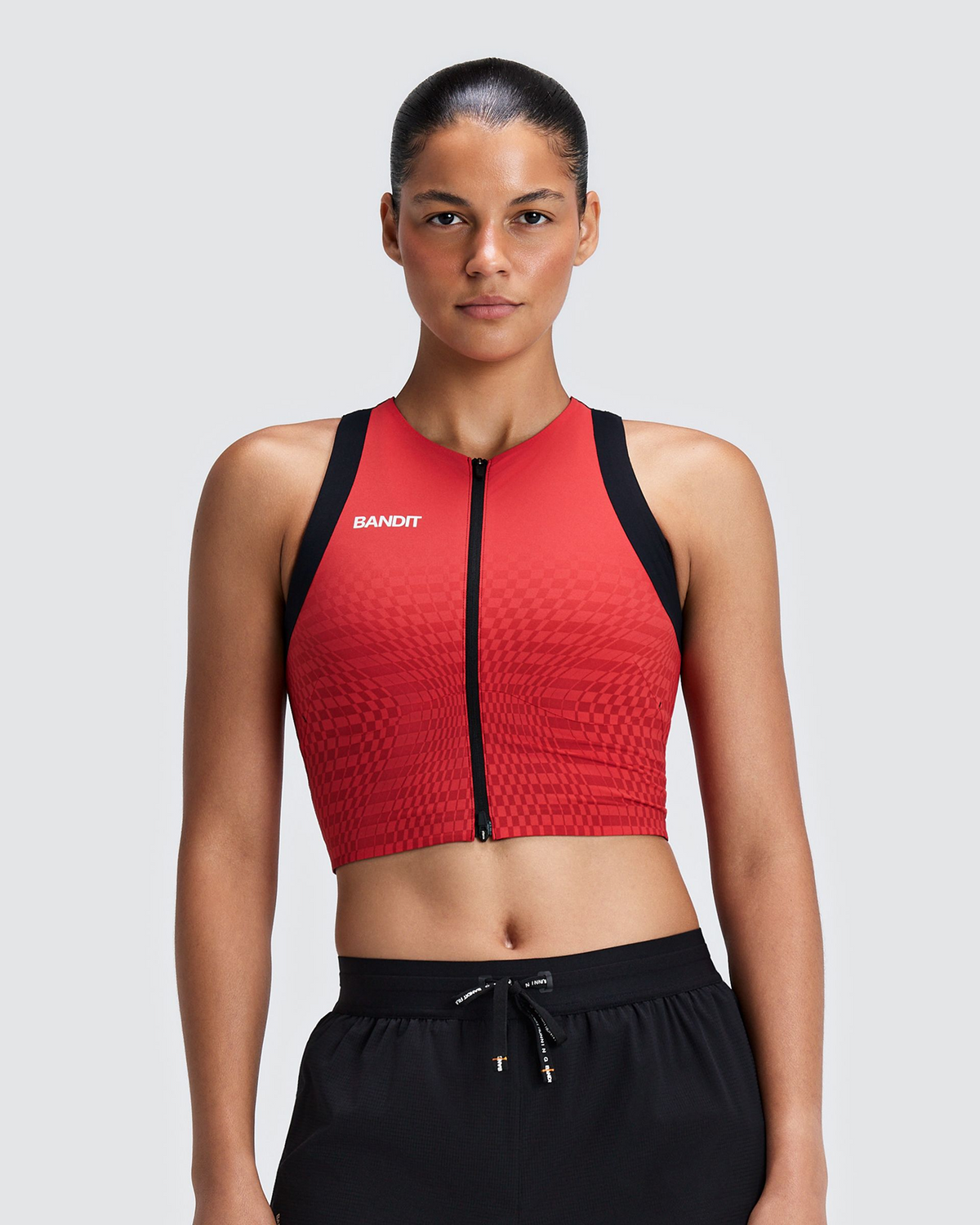 Bandit Women's Adapto™ 2-Way Zip Race Crop - Oxide Red