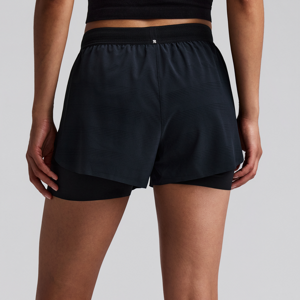 Bandit Women's CoolGrid™ 2in1 Run Shorts - Black
