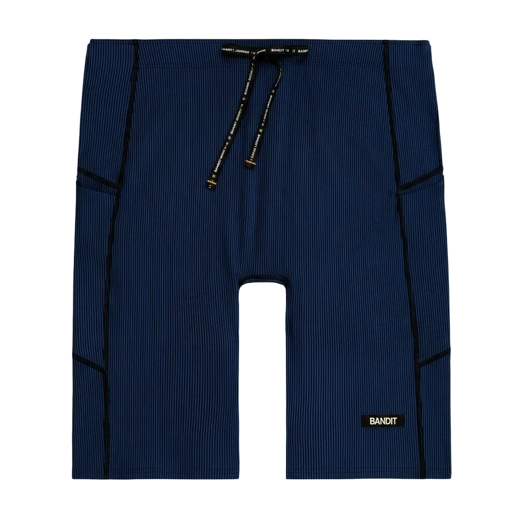 Bandit Men's Striped Cadence™ Half Tights - Black/Bauhaus Blue