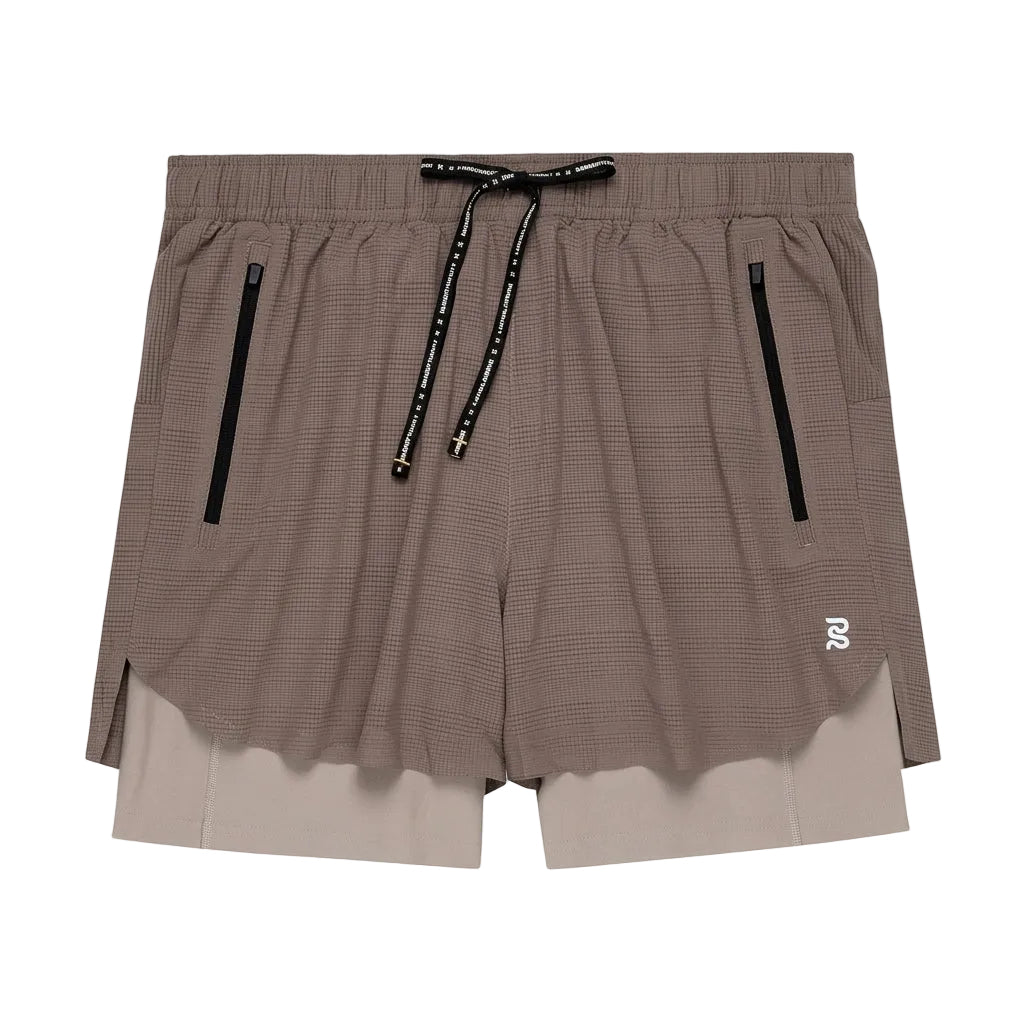 Bandit Men's CoolGrid™ 2-in-1 Run Shorts - Cocoa