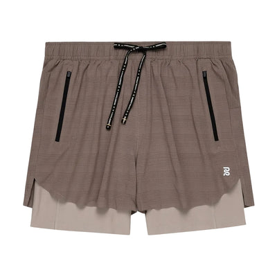 Bandit Men's CoolGrid™ 2-in-1 Run Shorts - Cocoa