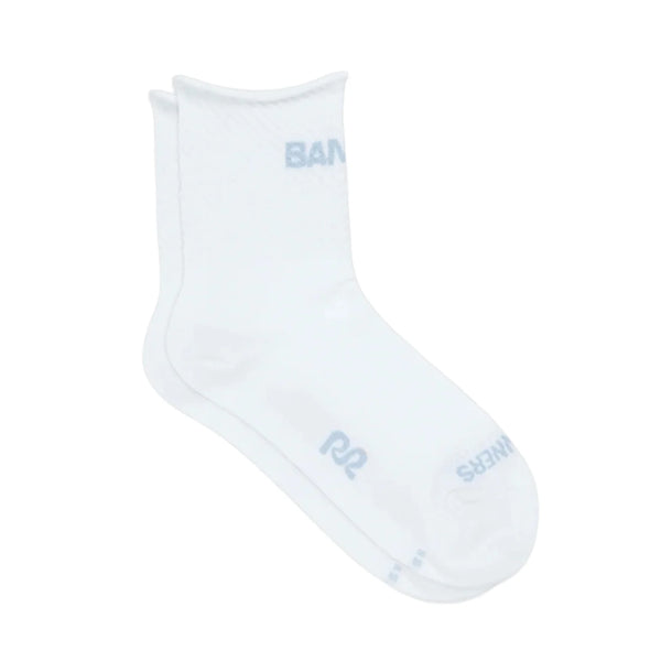 Bandit Lite Run™ Ribbed Quarter Sock - White Pavilion Blue (2 Pack)