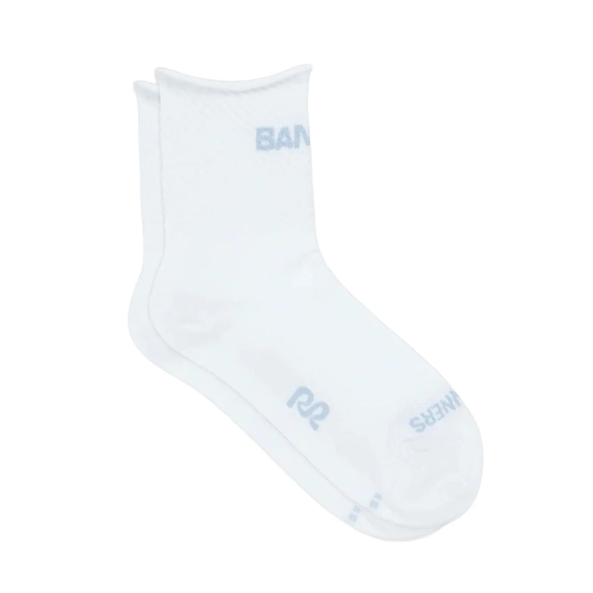 Bandit Lite Run™ Ribbed Quarter Sock - White Pavilion Blue (2 Pack)