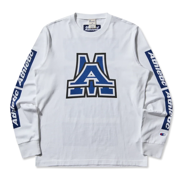 Mental Athletic Long Sleeve Monogram Tee - White