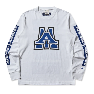 Mental Athletic Long Sleeve Monogram Tee - White