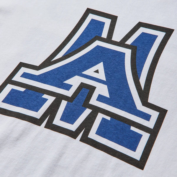 Mental Athletic Long Sleeve Monogram Tee - White