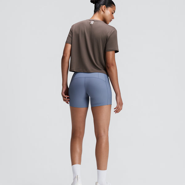 Bandit Women's Micromesh™ Cropped Run Tee - Cocoa