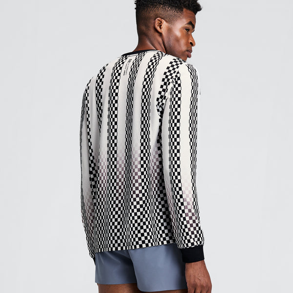 Bandit Men's Micromesh™ Long Sleeve - Checkerboard Stripe
