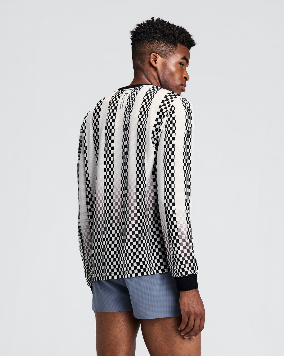 Bandit Men's Micromesh™ Long Sleeve - Checkerboard Stripe