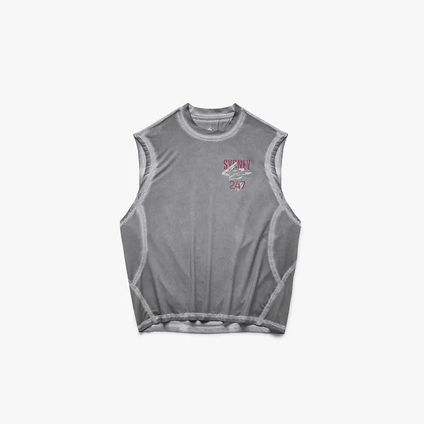 247 Represent Sydney Race Tank - Washed Grey
