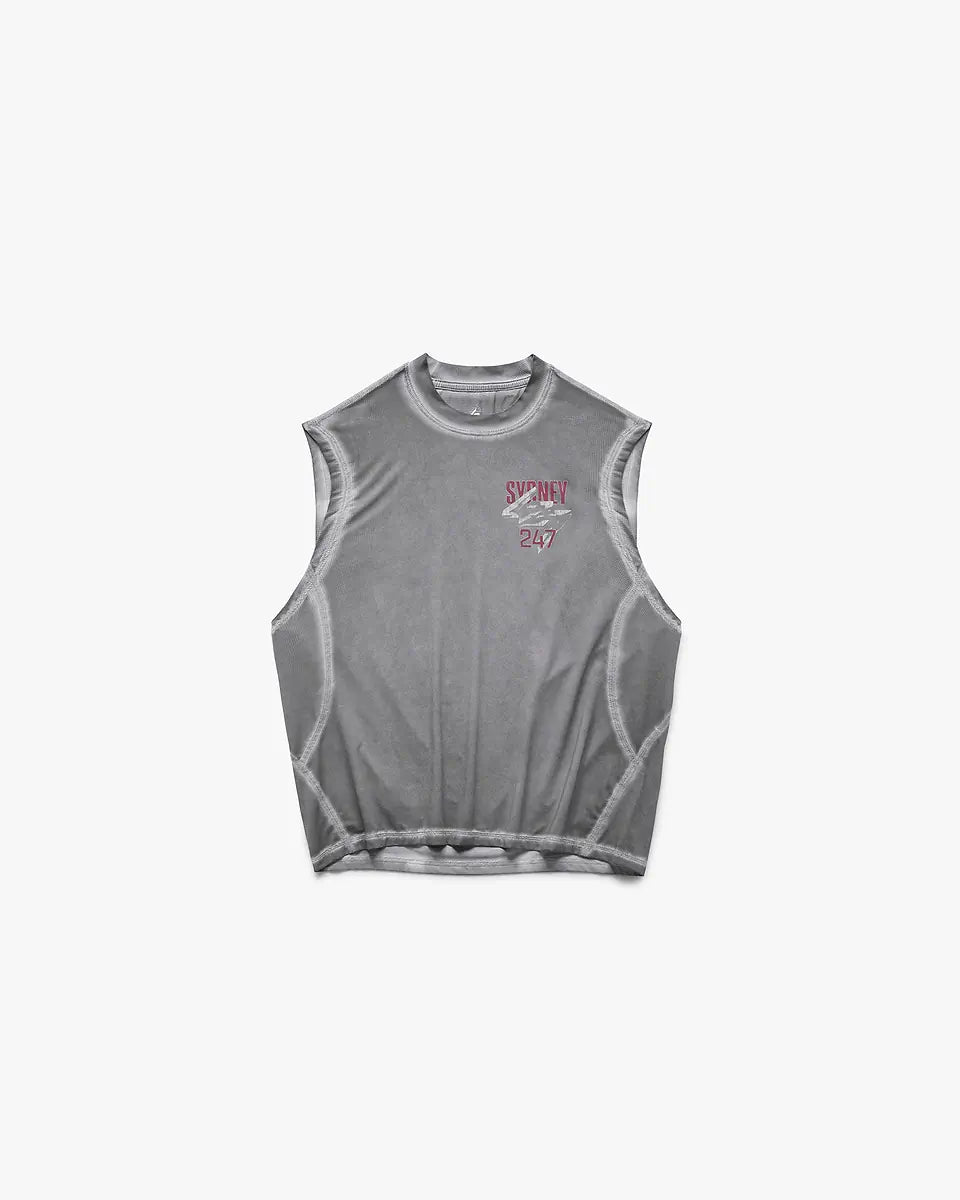 247 Represent Sydney Race Tank - Washed Grey