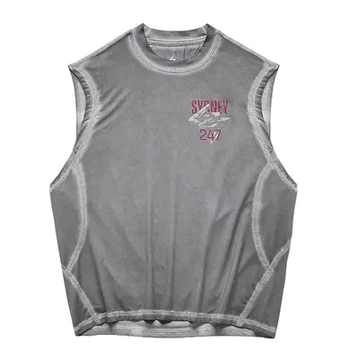 247 Represent Sydney Race Tank - Washed Grey