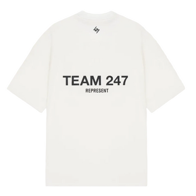 247 Represent Team Oversized Tee - Flat White