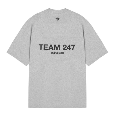 247 Represent Team Oversized Tee - Ash Grey