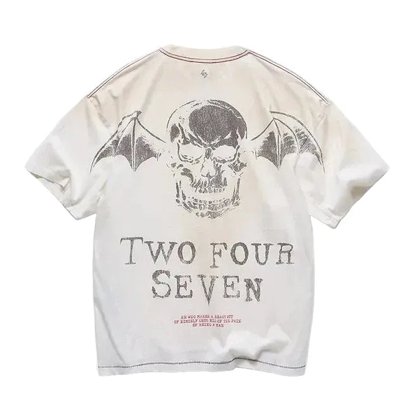 247 Represent Avenged Sevenfold Death Bat tee - Dirty White
