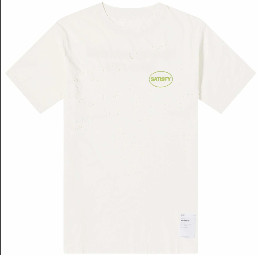 Satisfy MothTech Running Speacialist Tee - Off White
