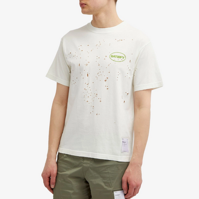 Satisfy MothTech Running Tee - Off White Green