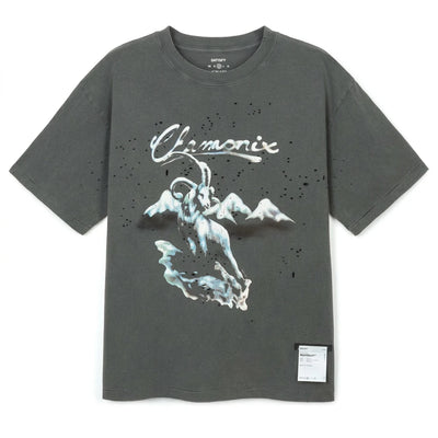 Satisfy Mothtech Tee Chamonix UTMB - Faded Black