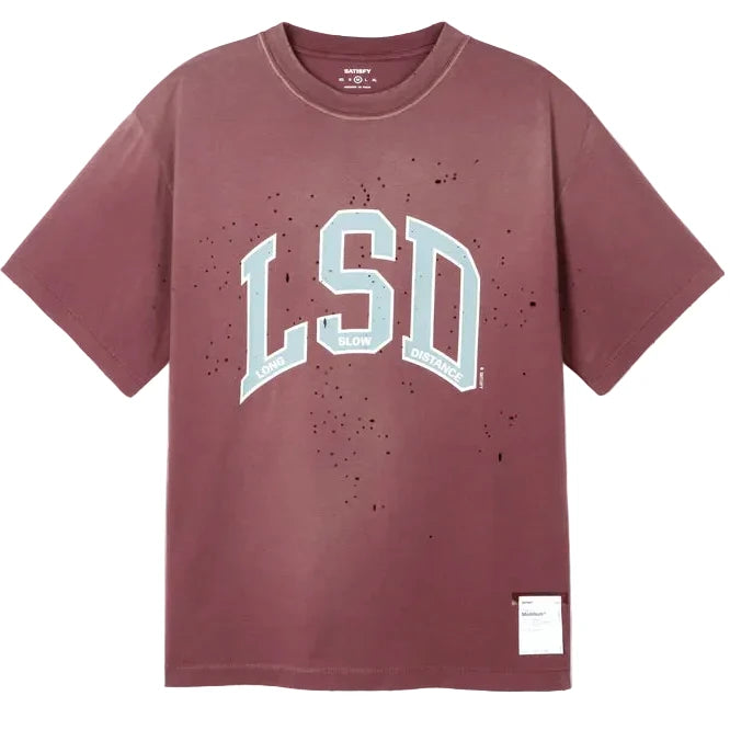 Satisfy MothTech Tee LSD - Sunbleached Burgundy