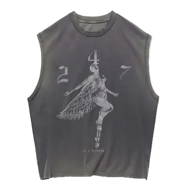 247 Represent Fallen Angel Tank - Vintage Black