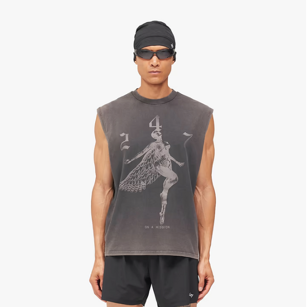 247 Represent Fallen Angel Tank - Vintage Black