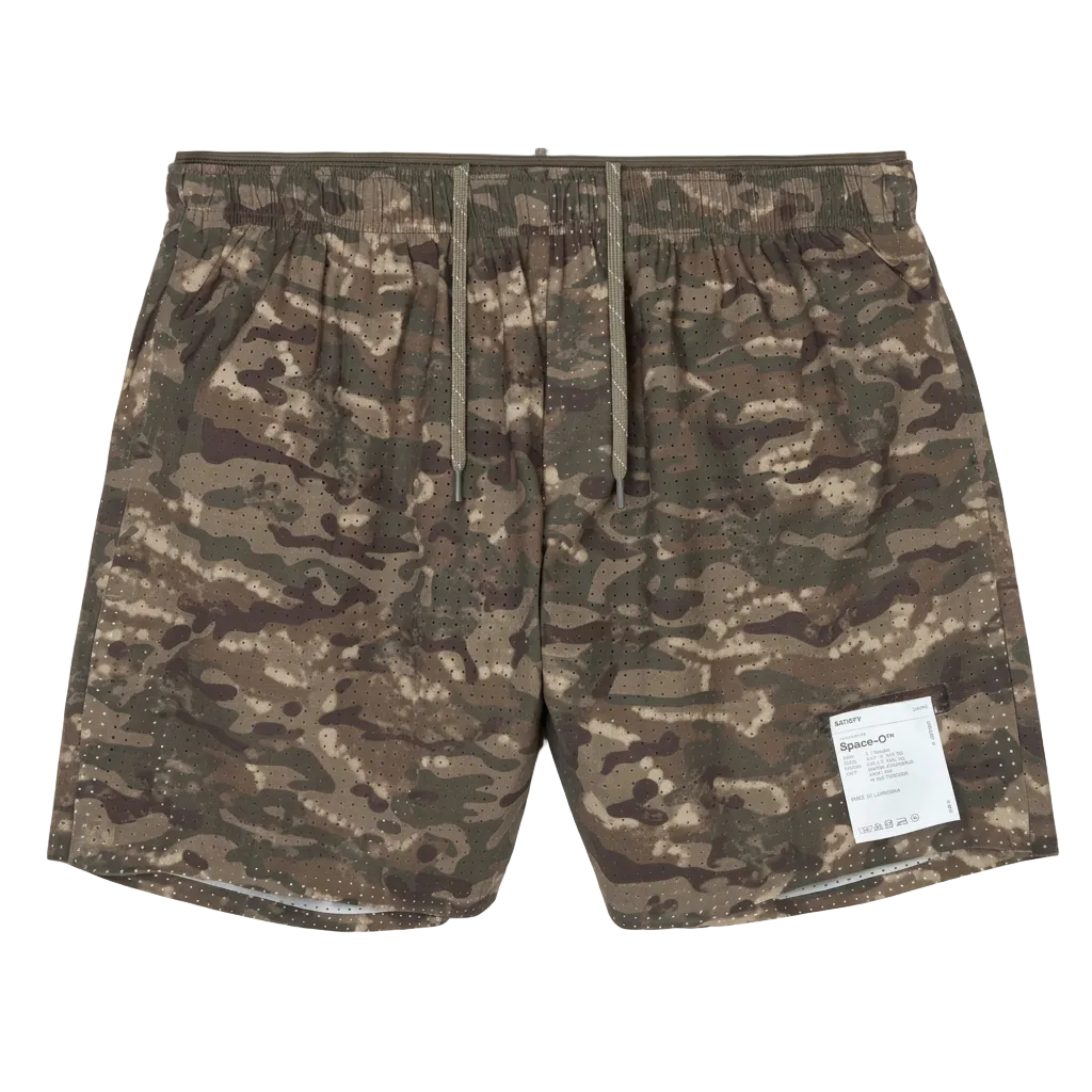 Satisfy SpaceO 5" Shorts - Overland Camo Trek