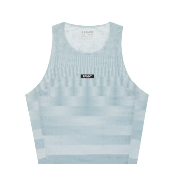 Bandit Women's GeoMesh Lightweight Race Singlet - Growing Grid/Lagoon Mist