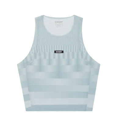 Bandit Women's GeoMesh Lightweight Race Singlet - Growing Grid/Lagoon Mist