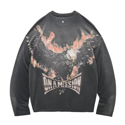 247 Represent Ignite Long Sleeve Tee - Stained Black Wash