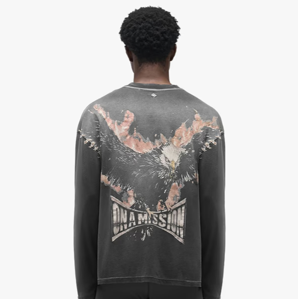 247 Represent Ignite Long Sleeve Tee - Stained Black Wash
