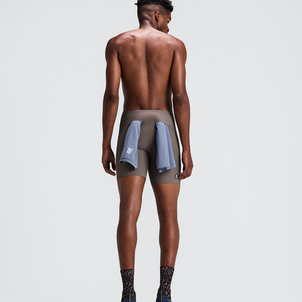 Bandit Men's Striped Cadence™ Quarter Tights - Concrete Taupe / Cocoa