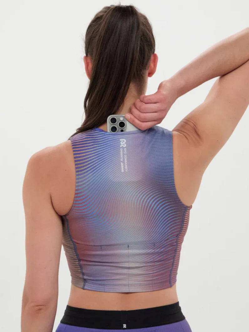 Bandit Ares Flex Zip Front Crop - Rust Multi