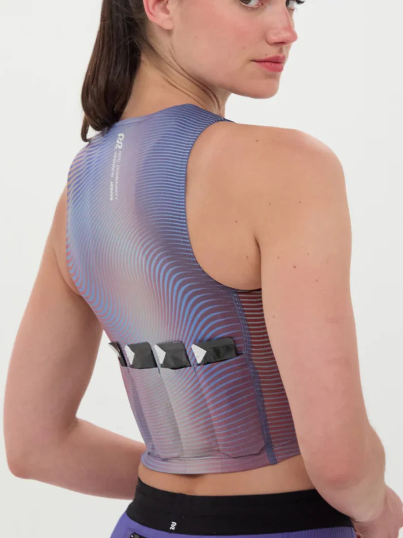 Bandit Ares Flex Zip Front Crop - Rust Multi